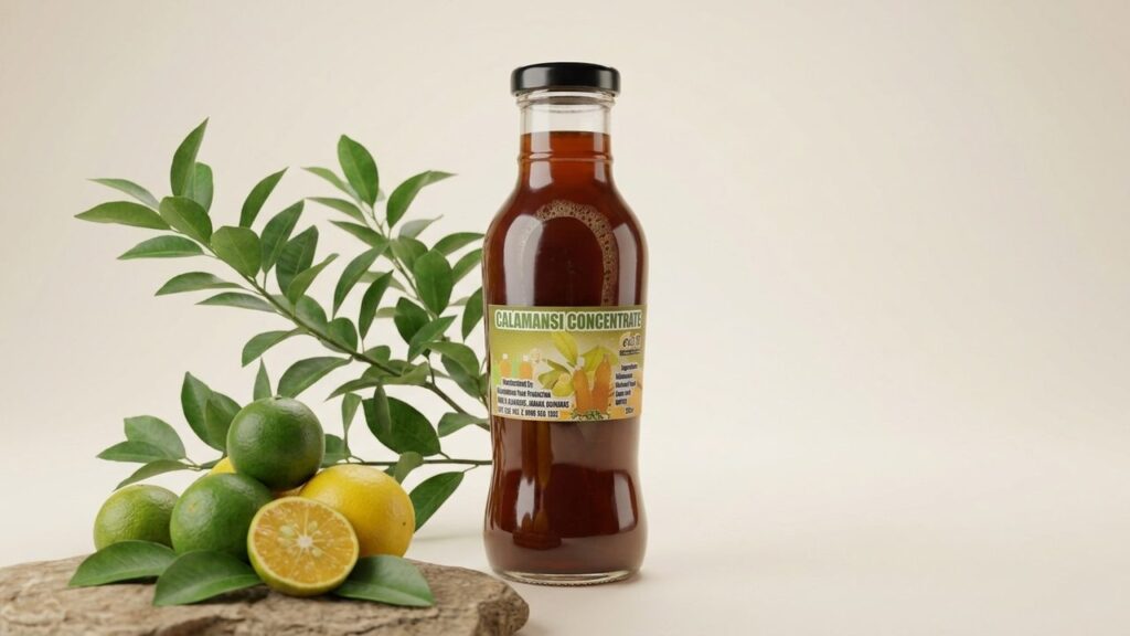 A bottle of Guimaras Wonder's Farm calamansi concentrate