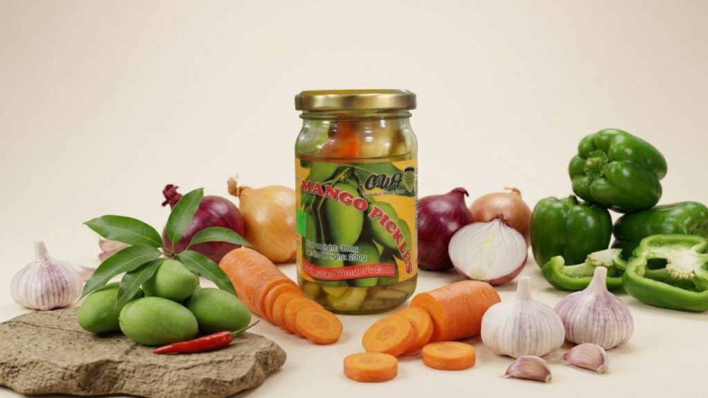 A jar of Guimaras Wonder's Farm mango pickles